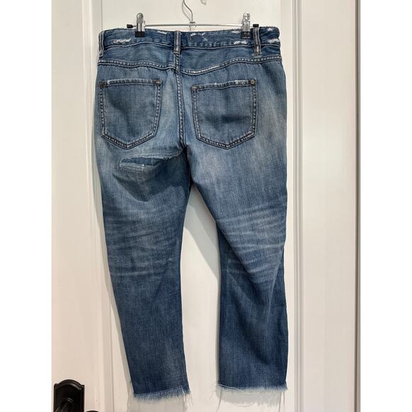 MSRP $128 We The Free Distressed Cropped Straight Denim Size 27 SAME DAY SHIP - Picture 6 of 8